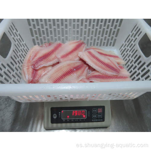 Filete de pescado de tilapia a escala IVP a escalado congelado